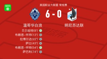开云体育官方网站-温哥华白浪6-0横扫明尼苏达联取美职联4连胜，布赖恩-怀特双响，萨巴利破门